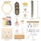 3 Packs Embroidery Necklace Kit, Embroidery Pendant Kits Mini Cross Stitch Kit with Hoop, Necklace, Pendant, Beads, Stamped Pattern Cloth, Instructions, etc., Embroidery Kits for Adults